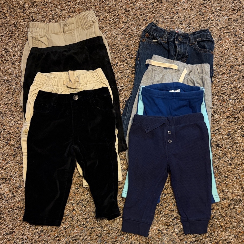 Mixed Pack of Kids Bottoms in Black, Navy, Beige, Gray and Blue